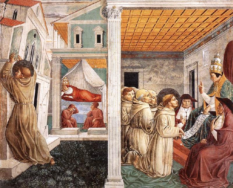 GOZZOLI, Benozzo Scenes from the Life of St Francis (Scene 5, north wall) g